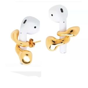 AirPods Anti-Lost Gold Silver Earrings Earbuds Stud Holder for Wireless EarPod